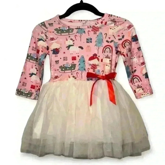 NWT-Pete & Lucy-Toddler Girl's Holiday Tulle Dress 2T - Picture 1 of 4